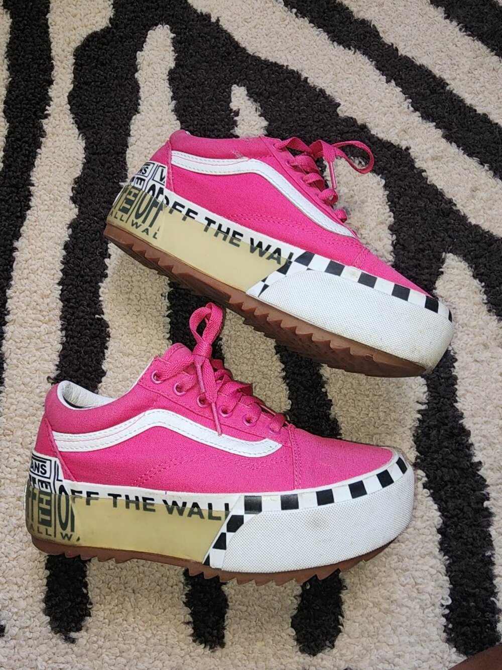 Pink Vans Old Skool Stacked Platform Sneakers